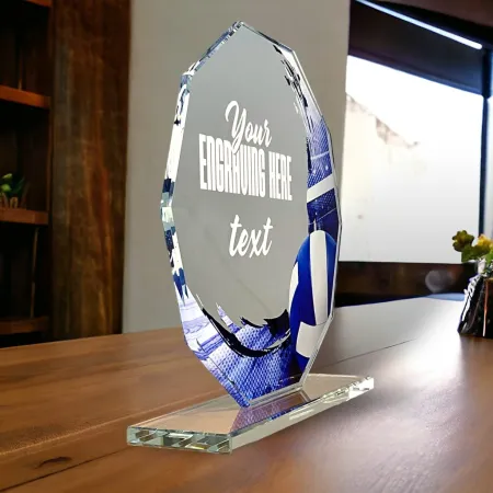 Skleněná trofej CR2024301M40 Výška cm: 19, ZLATO