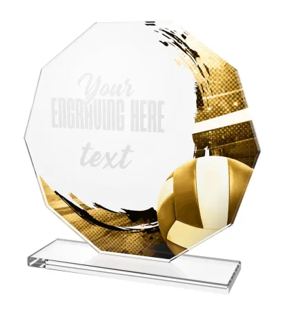 Skleněná trofej CR2024301M40 Výška cm: 19, ZLATO