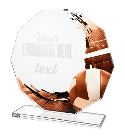 Skleněná trofej CR2024301M40 Výška cm: 19, ZLATO