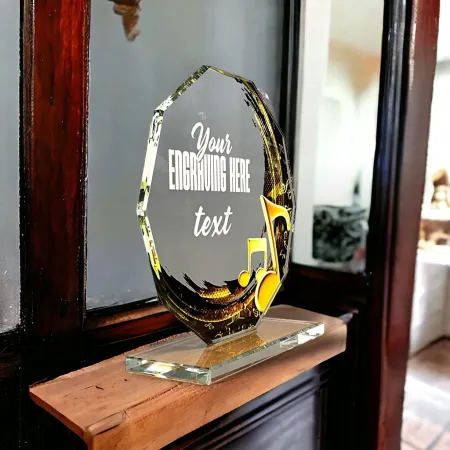 Skleněná trofej CR2024301M41 Výška cm: 17, BRONZ