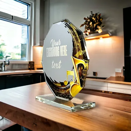 Skleněná trofej CR2024301M41 Výška cm: 17, BRONZ