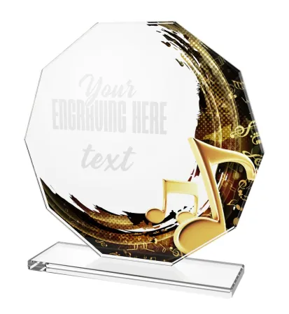 Skleněná trofej CR2024301M41 Výška cm: 17, BRONZ