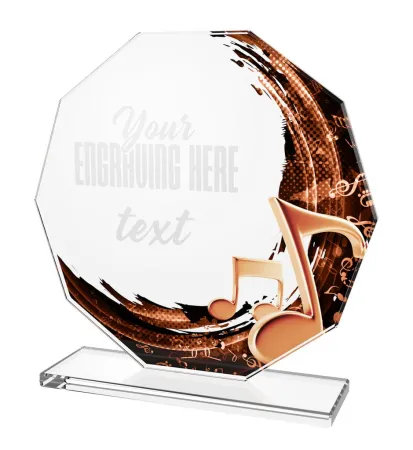 Skleněná trofej CR2024301M41 Výška cm: 17, BRONZ