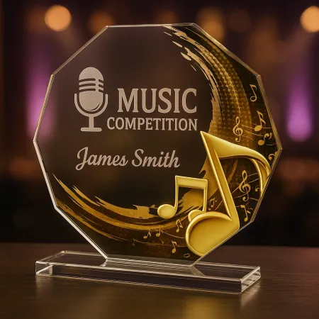 Skleněná trofej CR2024301M41 Výška cm: 17, BRONZ