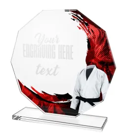 Skleněná trofej CR2024301M43 Výška cm: 17, STŘÍBRO