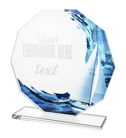 Skleněná trofej CR2024301M44 Výška cm: 19, BRONZ