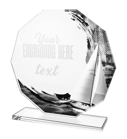 Skleněná trofej CR2024301M44 Výška cm: 19, BRONZ