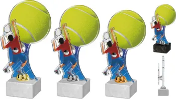 Akrylátová trofej ACTD0014M2 | Tenis Výška cm: 25, Barva: bronz, Podstavec: bílý