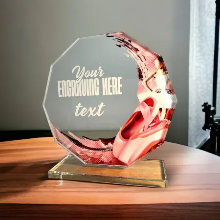 Skleněná trofej CR2024301M46 Výška cm: 15, BRONZ