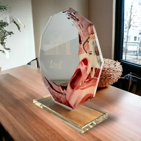 Skleněná trofej CR2024301M46 Výška cm: 15, BRONZ