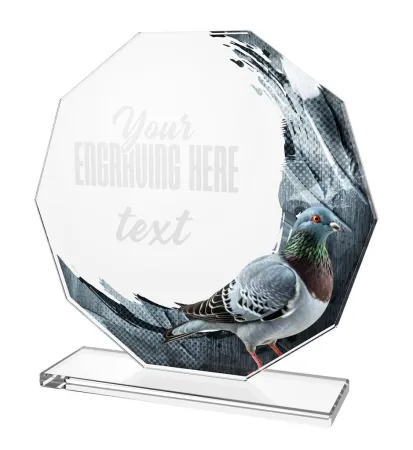 Skleněná trofej CR2024301M49 Výška cm: 17, ZLATO