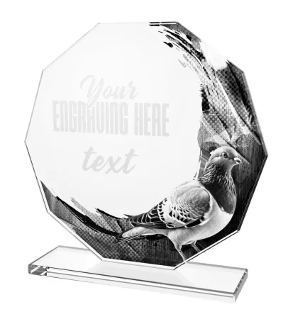 Skleněná trofej CR2024301M49 Výška cm: 17, ZLATO