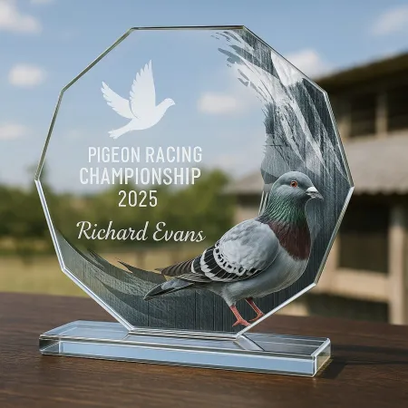 Skleněná trofej CR2024301M49 Výška cm: 17, ZLATO