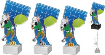 Akrylátová trofej ACTD0018M1 | Tenis Výška cm: 25, Barva: zlato, Podstavec: bílý