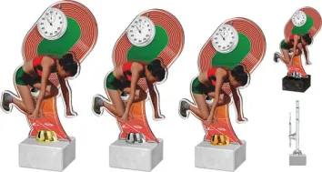 Akrylátová trofej ACTD0021M2 | Atletika Výška cm: 25, Barva: bronz, Podstavec: bílý