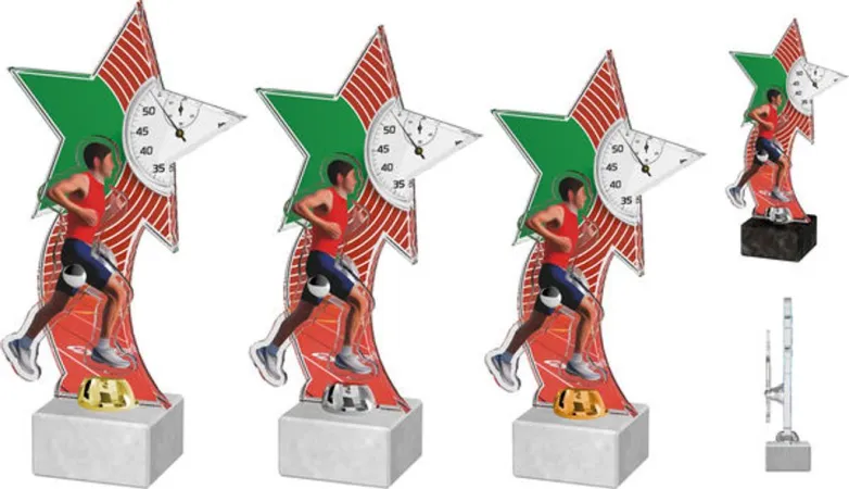 Akrylátová trofej ACTD0022M1 Výška cm: 23,5, Barva: stříbro, Podstavec: bílý