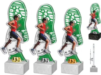 Akrylátová trofej ACTD0022M5 | Atletika Výška cm: 25, Barva: zlato, Podstavec: bílý