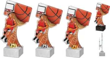 Akrylátová trofej ACTD0027M1 | Basketball Výška cm: 25, Barva: bronz, Podstavec: bílý