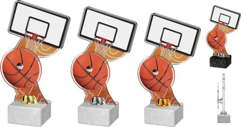 Akrylátová trofej ACTD0028M3 | Basketball Výška cm: 28, Barva: zlato, Podstavec: černý