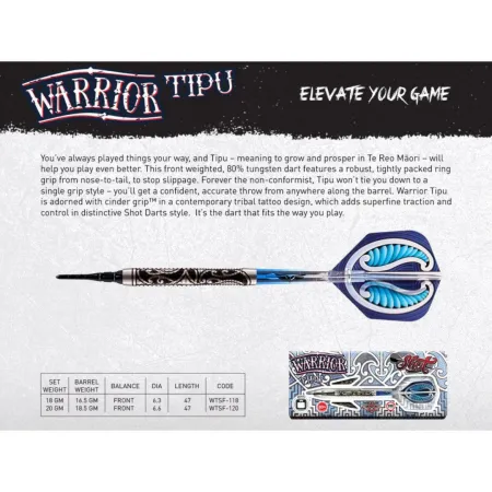 Shot Šipky Warrior Tipu - 20g