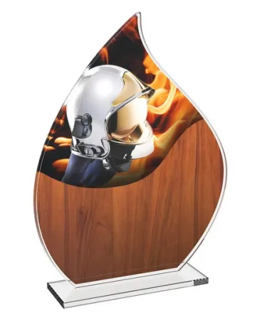 Skleněná trofej CRH20244M14 | Hasiči Výška cm: 20