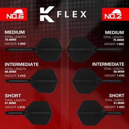 Target - darts Letky K-Flex - No6 - Medium - White TRG410005