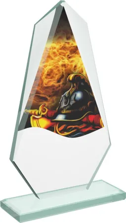 Skleněná trofej CRTH20008M3 | Hasiči Výška cm: 19,5