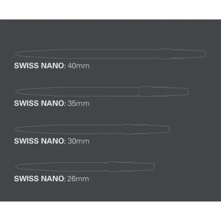 Target - darts Kovové hroty - Swiss Points - Nano Grip - Silver - 26 mm