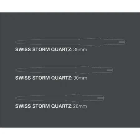 Target - darts Kovové hroty - Swiss Points - Storm Quartz - Black - 26 mm