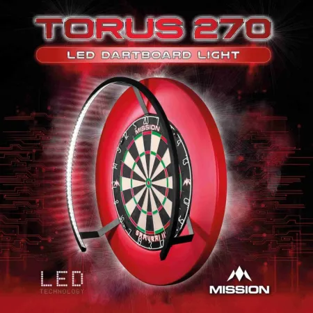 Mission Torus 270 Light - osvětlení sisalového terče - Bronze
