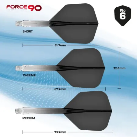 Mission Letky Force 90 - Gradient - Standard No6 - Medium - Black F4478