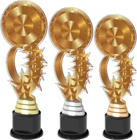 Akrylátová trofej ACTKH06 | Hasiči Výška cm: 32, barva: bronz