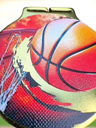 Medaile MDLMIDM02 | Basketball Barva: zlato, Stuha: ST17