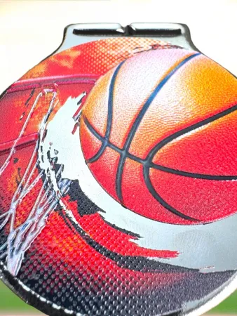 Medaile MDLMIDM02 | Basketball Barva: zlato, Stuha: ST17