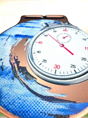 Medaile MDLMIDM04 | Plavání Barva: stříbro, Stuha: ST18