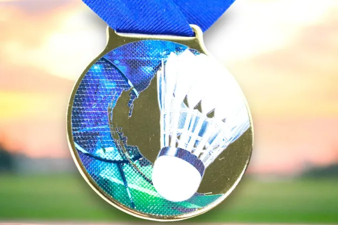 Medaile MDLMIDM08 | Badminton Barva: bronz, Stuha: ST13