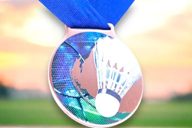 Medaile MDLMIDM08 | Badminton Barva: bronz, Stuha: ST13