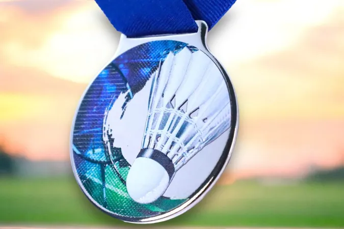 Medaile MDLMIDM08 | Badminton Barva: bronz, Stuha: ST13