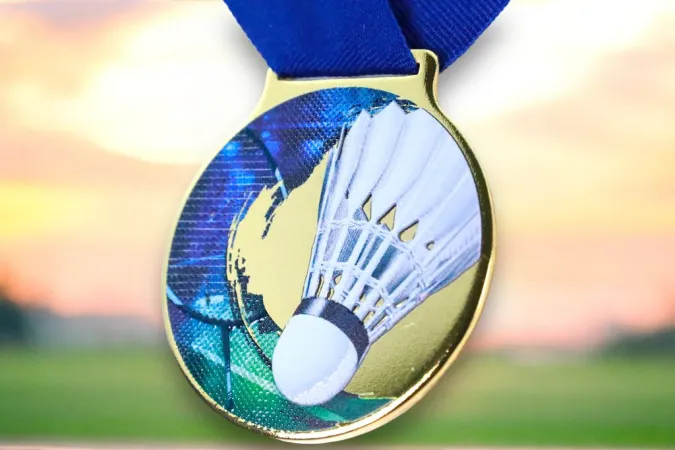 Medaile MDLMIDM08 | Badminton Barva: bronz, Stuha: ST13