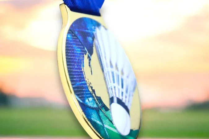 Medaile MDLMIDM08 | Badminton Barva: bronz, Stuha: ST13
