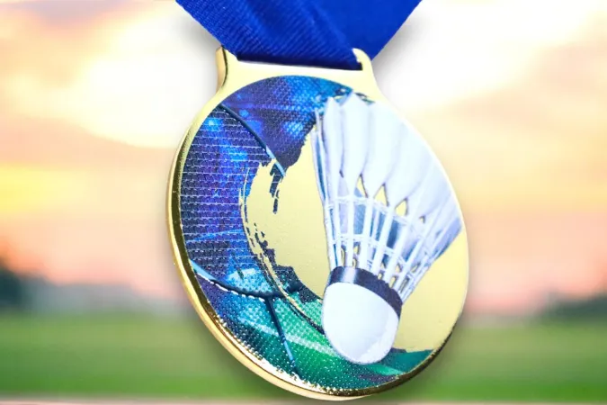 Medaile MDLMIDM08 | Badminton Barva: bronz, Stuha: ST13
