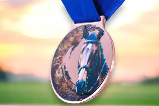 Medaile MDLMIDM11 | Jezdectvi Barva: stříbro, Stuha: ST3