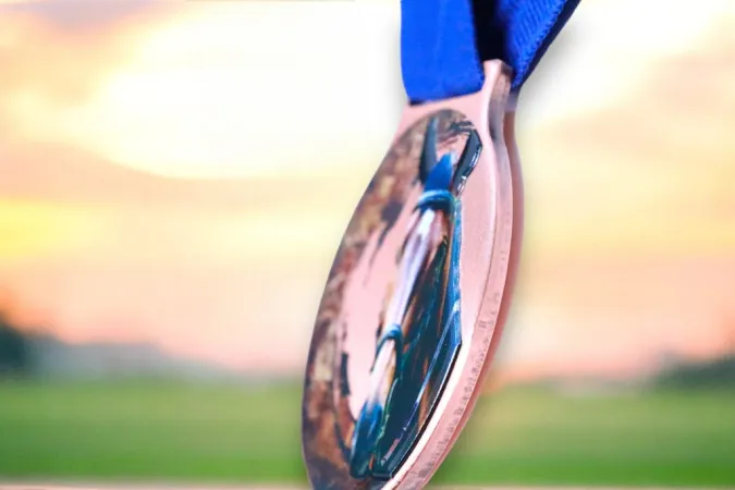 Medaile MDLMIDM11 | Jezdectvi Barva: stříbro, Stuha: ST3