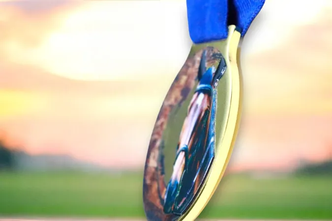 Medaile MDLMIDM11 | Jezdectvi Barva: stříbro, Stuha: ST3