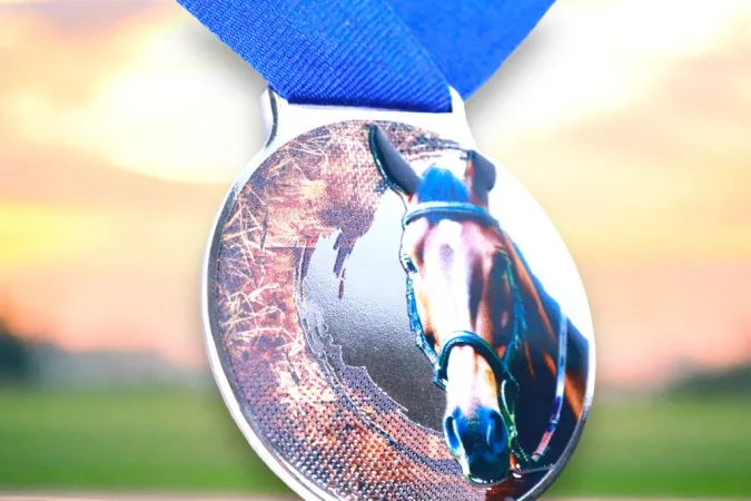 Medaile MDLMIDM11 | Jezdectvi Barva: stříbro, Stuha: ST3