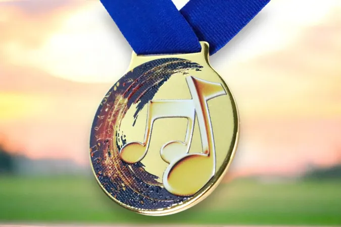 Medaile MDLMIDM13 | Hudba Barva: stříbro, Stuha: ST17