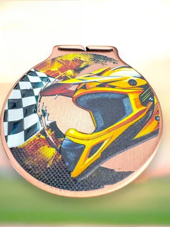 Medaile MDLMIDM14 | Motosport Barva: stříbro, Stuha: ST15