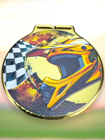 Medaile MDLMIDM14 | Motosport Barva: stříbro, Stuha: ST15