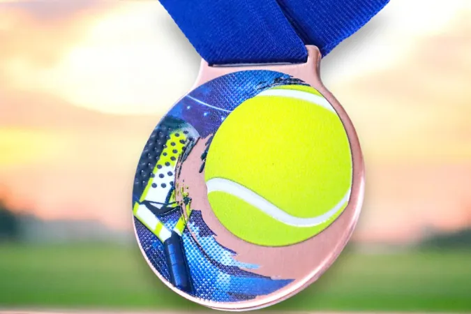 Medaile MDLMIDM15 | Padel Barva: bronz, Stuha: ST6