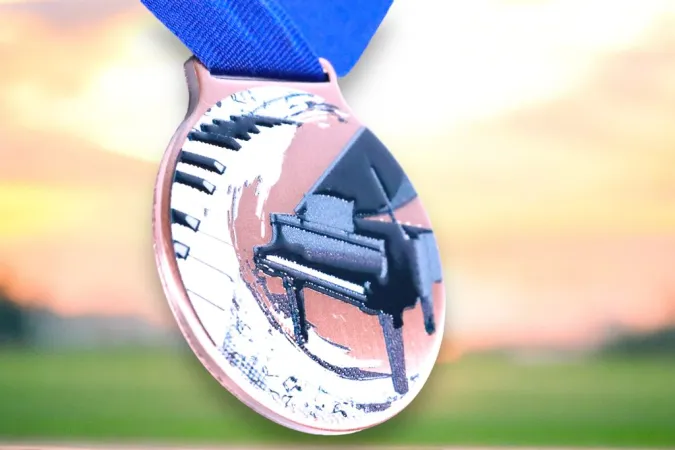 Medaile MDLMIDM16 | Hudba Barva: stříbro, Stuha: ST8